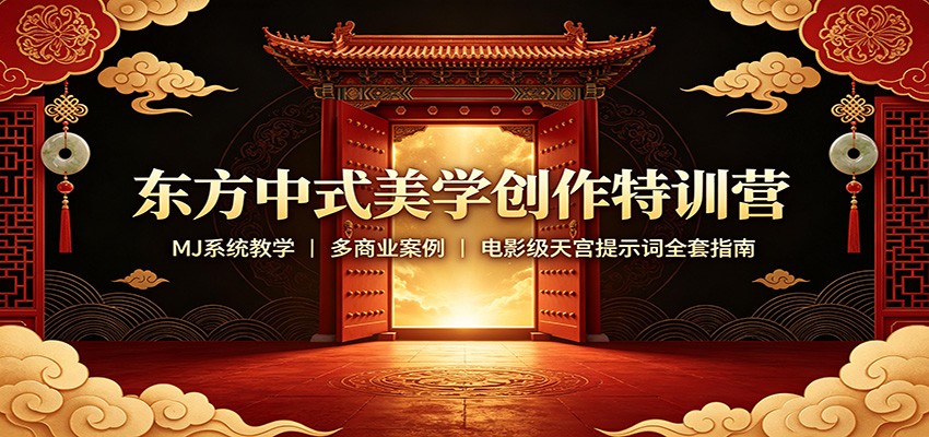 东方中式美学创作特训营：MJ系统教学，多商业案例，电影级天宫提示词全套指南亿创资源网_优质资源分享平台_一站式资源获取亿创资源网 | 优质资源分享平台_一站式资源获取