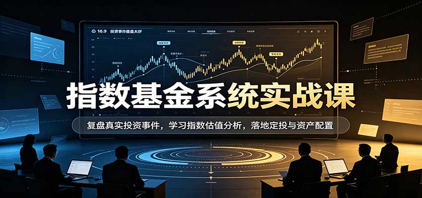 指数基金系统实战课：复盘真实投资事件，学习指数估值分析，落地定投与资产配置亿创资源网_优质资源分享平台_一站式资源获取亿创资源网 | 优质资源分享平台_一站式资源获取