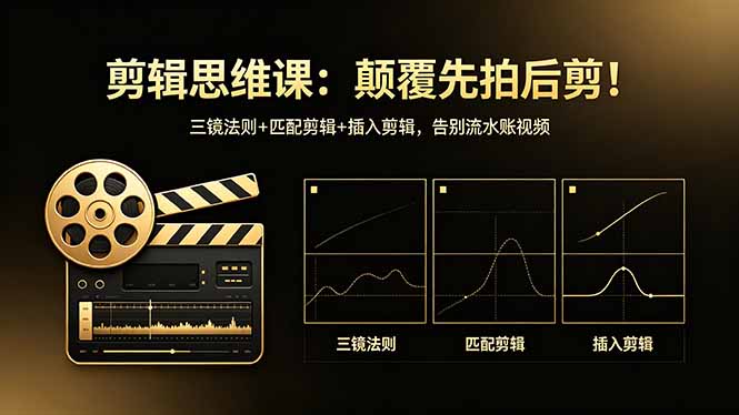 剪辑思维课：颠覆先拍后剪！三镜法则+匹配剪辑+插入剪辑，告别流水账视频亿创资源网_优质资源分享平台_一站式资源获取亿创资源网 | 优质资源分享平台_一站式资源获取