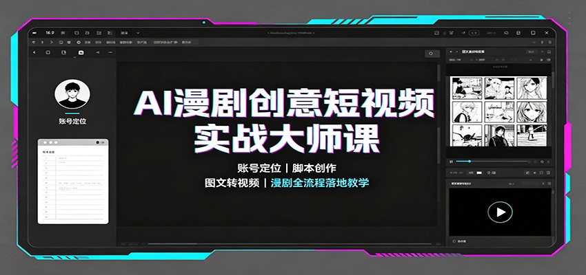 AI漫剧创意短视频实战大师课:账号定位脚本创作,图文转视频,漫剧全流程落地教学 AI漫剧创意短视频实战大师课:账号定位脚本创作,图文转视频,漫剧全流程落地教学