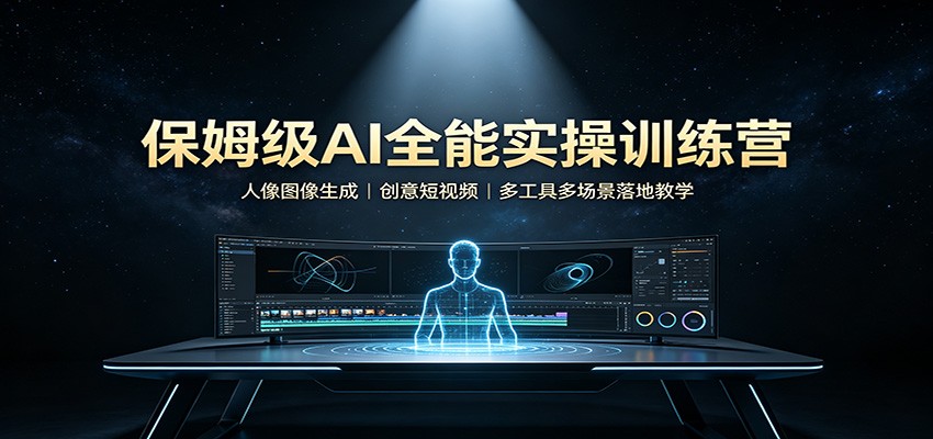 保姆级AI全能实操训练营:人像图像生成,创意短视频,多工具多场景落地教学亿创资源网_优质资源分享平台_一站式资源获取亿创资源网 | 优质资源分享平台_一站式资源获取