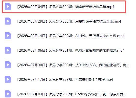 （20347期）电商圈多年实战干货-更新2026：多位资深师兄实战干货/覆盖全域平台，中小卖家可复制的盈利指南