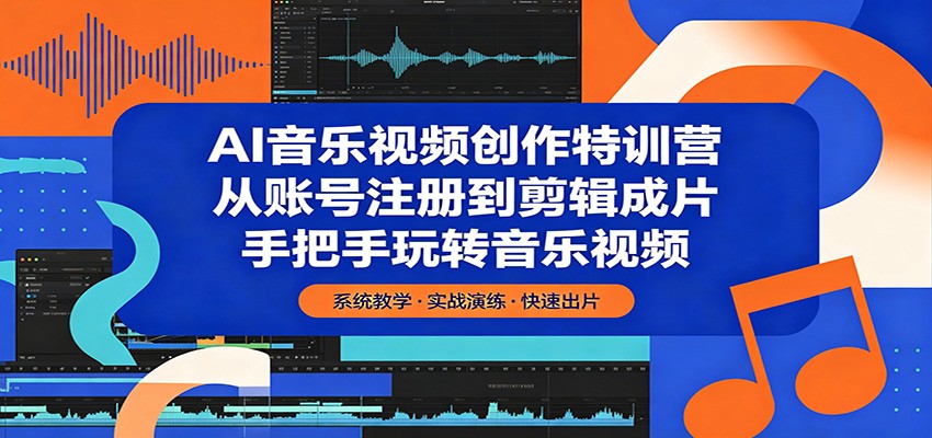 AI音乐视频创作特训营：从账号注册到剪辑成片，手把手玩转音乐视频亿创资源网_优质资源分享平台_一站式资源获取亿创资源网 | 优质资源分享平台_一站式资源获取