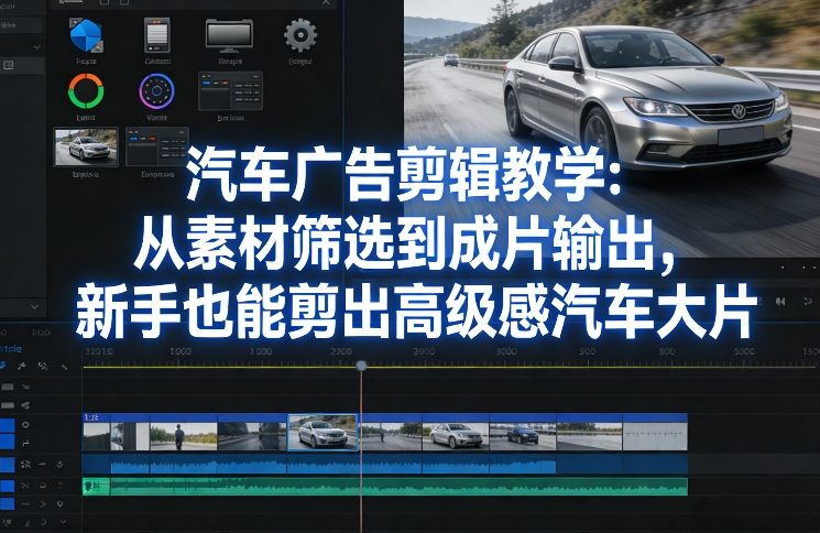 汽车广告剪辑教学：从素材筛选到成片输出，新手也能剪出高级感汽车大片亿创资源网_优质资源分享平台_一站式资源获取亿创资源网 | 优质资源分享平台_一站式资源获取