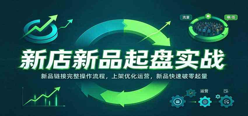 新店新品起盘实战：新品链接完整操作流程，上架优化运营，新品快速破零起量亿创资源网_优质资源分享平台_一站式资源获取亿创资源网 | 优质资源分享平台_一站式资源获取