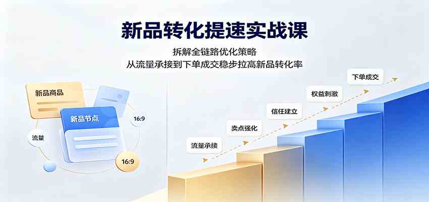 新品转化提速实战课：拆解全链路优化策略，从流量承接到下单成交稳步拉高新品转化率亿创资源网_优质资源分享平台_一站式资源获取亿创资源网 | 优质资源分享平台_一站式资源获取