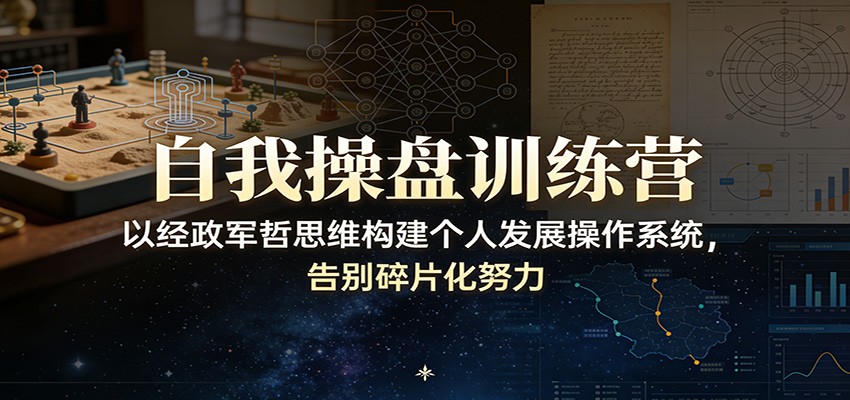 自我操盘训练营：以经政军哲思维构建个人发展操作系统，告别碎片化努力亿创资源网_优质资源分享平台_一站式资源获取亿创资源网 | 优质资源分享平台_一站式资源获取