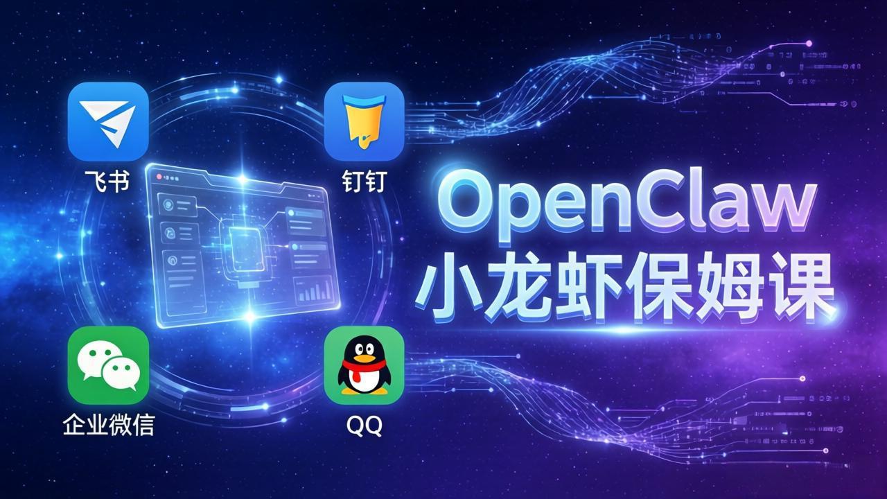 OpenClaw小龙虾保姆课： Windows/macOS/Linux/Docker全系统安装，飞书+钉钉+企业微信+QQ 全接入亿创资源网_优质资源分享平台_一站式资源获取亿创资源网 | 优质资源分享平台_一站式资源获取