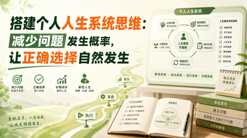 付费文章:搭建个人人生系统思维:减少问题发生概率,让正确选择自然发生亿创资源网_优质资源分享平台_一站式资源获取亿创资源网 | 优质资源分享平台_一站式资源获取