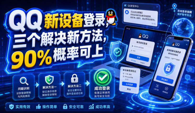 QQ新设备登录，三个解决新方法，90%概率可上亿创资源网_优质资源分享平台_一站式资源获取亿创资源网 | 优质资源分享平台_一站式资源获取
