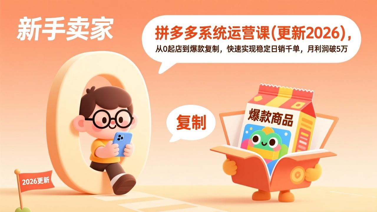 拼多多系统运营课(更新2026亿创资源网_优质资源分享平台_一站式资源获取亿创资源网 | 优质资源分享平台_一站式资源获取