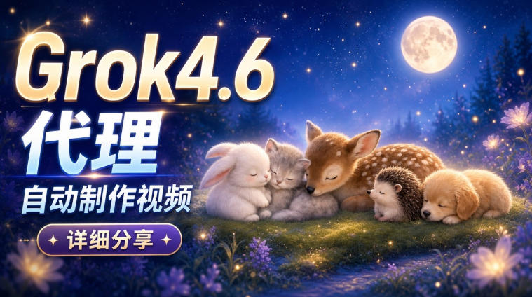 Grok 4.6代理自动制作视频!从提示词到成片全流程详细分享|AI Agent实操分享亿创资源网_优质资源分享平台_一站式资源获取亿创资源网 | 优质资源分享平台_一站式资源获取