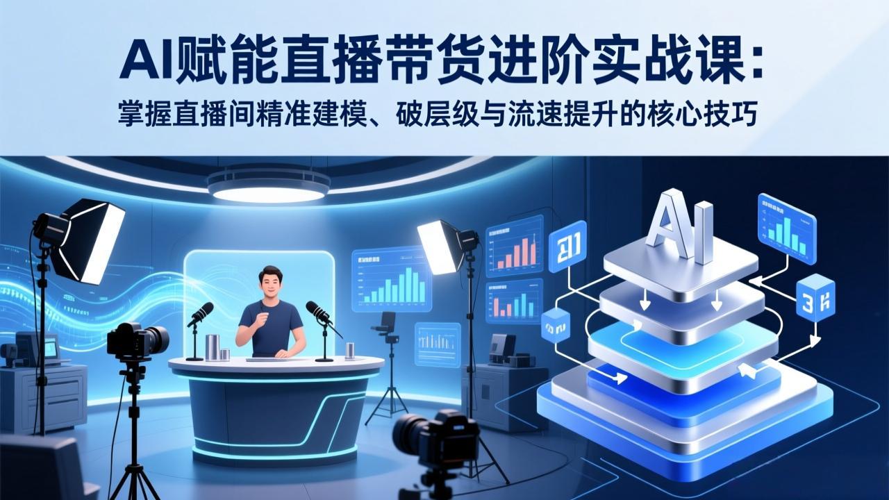 AI赋能直播带货进阶实战课：掌握直播间精准建模、破层级与流速提升的核心技巧亿创资源网_优质资源分享平台_一站式资源获取亿创资源网 | 优质资源分享平台_一站式资源获取