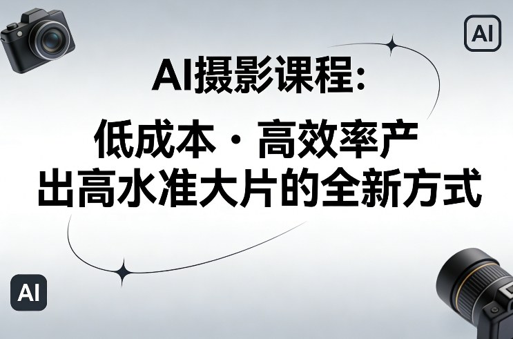 AI摄影课程，低成本高效率产出高水准大片的全新方式亿创资源网_优质资源分享平台_一站式资源获取亿创资源网 | 优质资源分享平台_一站式资源获取