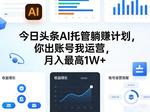 今日头条AI托管躺賺计划，你出账号我运营，月入最高1W+【揭秘】亿创资源网_优质资源分享平台_一站式资源获取亿创资源网 | 优质资源分享平台_一站式资源获取