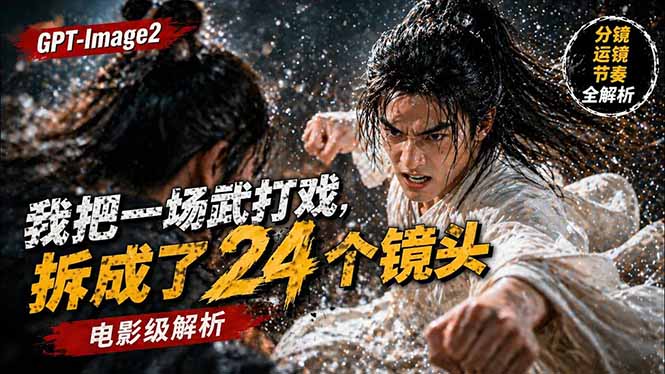 用GPT-Image2，把一段武打对决拆成24个连续镜头，从人物建立、动作衔接、运镜节奏，到情绪爆发亿创资源网_优质资源分享平台_一站式资源获取亿创资源网 | 优质资源分享平台_一站式资源获取