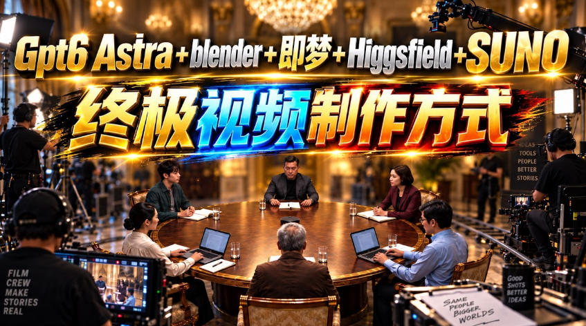 GPT-6 Astra+Blender+即梦+Higgsfield+Suno=终极视频制作方式！亿创资源网_优质资源分享平台_一站式资源获取亿创资源网 | 优质资源分享平台_一站式资源获取
