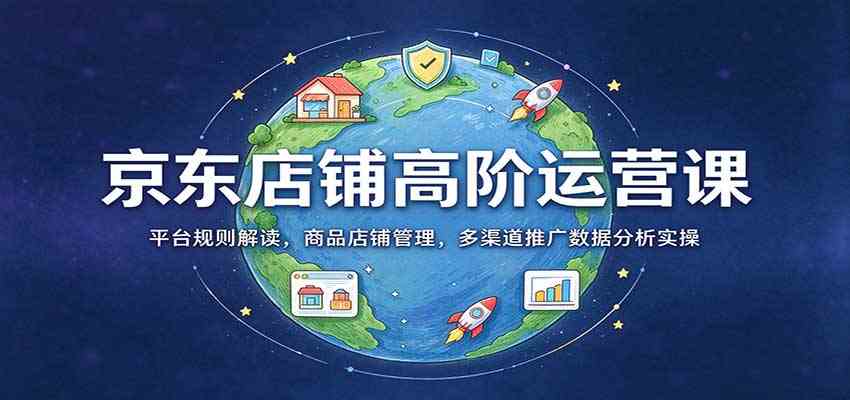 京东店铺高阶运营课：平台规则解读，商品店铺管理，多渠道推广数据分析实操亿创资源网_优质资源分享平台_一站式资源获取亿创资源网 | 优质资源分享平台_一站式资源获取