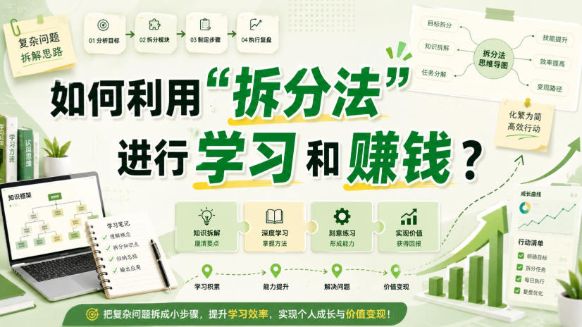 付费文章:如何利用“拆分法”进行学习和賺钱?亿创资源网_优质资源分享平台_一站式资源获取亿创资源网 | 优质资源分享平台_一站式资源获取