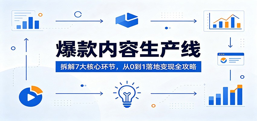 爆款内容生产线：拆解7大核心环节，从0到1落地变现全攻略亿创资源网_优质资源分享平台_一站式资源获取亿创资源网 | 优质资源分享平台_一站式资源获取