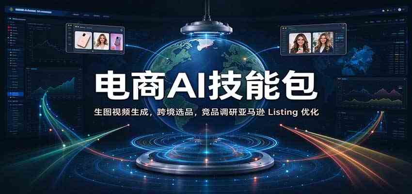 电商AI技能包:生图视频生成,跨境选品,竞品调研亚马逊 Listing 优化亿创资源网_优质资源分享平台_一站式资源获取亿创资源网 | 优质资源分享平台_一站式资源获取