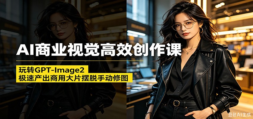 AI商业视觉高效创作课：玩转GPT-Image2，极速产出商用大片摆脱手动修图亿创资源网_优质资源分享平台_一站式资源获取亿创资源网 | 优质资源分享平台_一站式资源获取