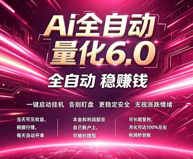 最新AI量化交易6.0，24小时自动运行，绿色稳定！日入1000+亿创资源网_优质资源分享平台_一站式资源获取亿创资源网 | 优质资源分享平台_一站式资源获取
