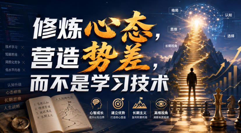 付费文章：修炼心态，营造势差，而不是学习技术亿创资源网_优质资源分享平台_一站式资源获取亿创资源网 | 优质资源分享平台_一站式资源获取
