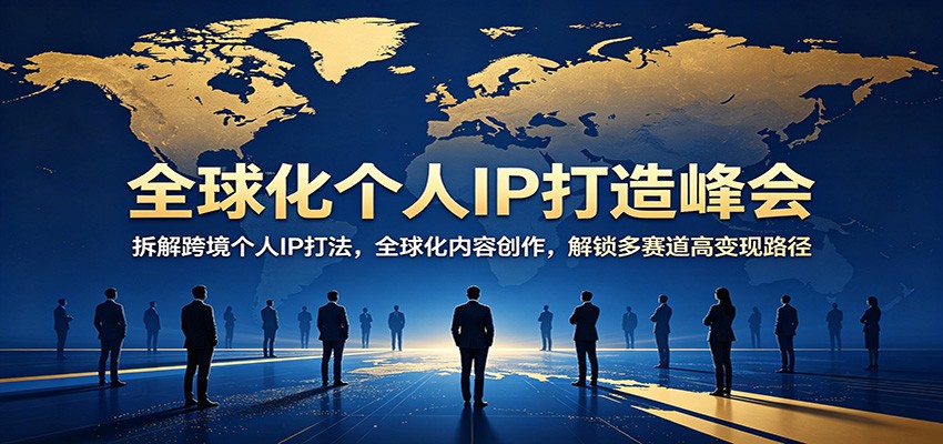 全球化个人IP打造峰会：拆解跨境个人IP打法，全球化内容创作，解锁多赛道高变现路径亿创资源网_优质资源分享平台_一站式资源获取亿创资源网 | 优质资源分享平台_一站式资源获取