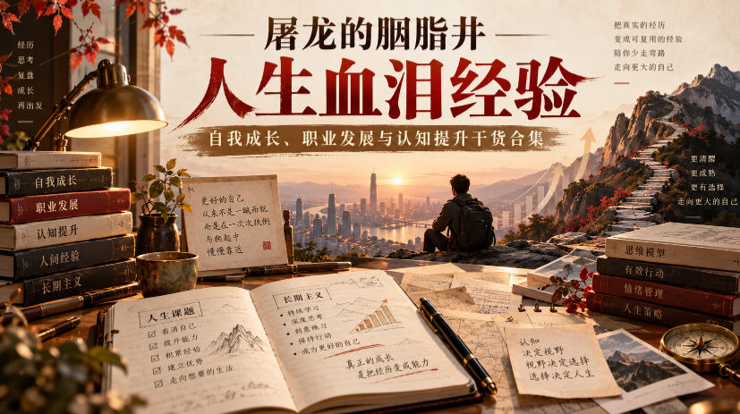 屠龙的胭脂井人生血泪经验｜自我成长、职业发展与认知提升干货合集【文档】亿创资源网_优质资源分享平台_一站式资源获取亿创资源网 | 优质资源分享平台_一站式资源获取