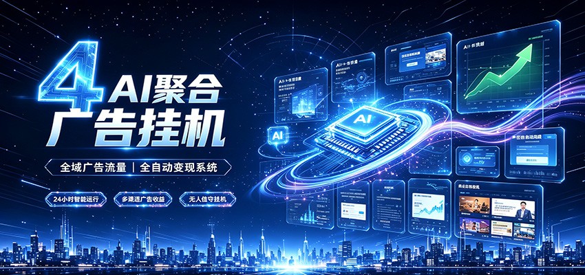 全域广告流量聚合，AI无人挂机稳赚佣金，打造长期稳定被动收入副业亿创资源网_优质资源分享平台_一站式资源获取亿创资源网 | 优质资源分享平台_一站式资源获取