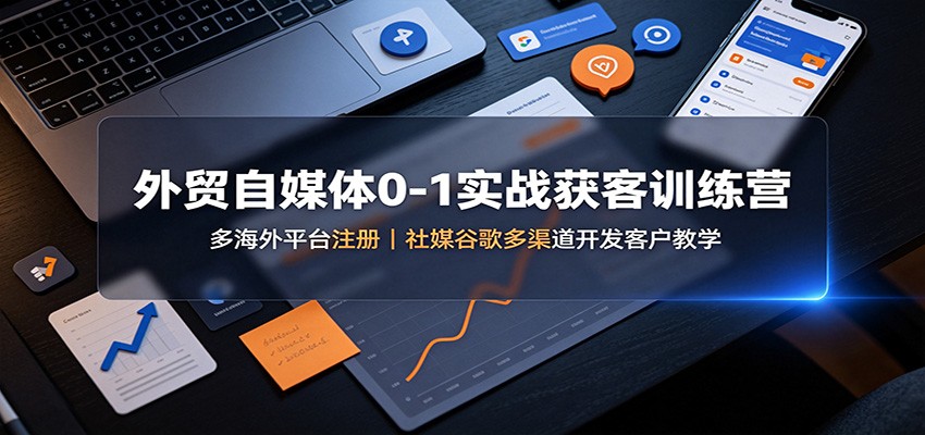 外贸自媒体0-1实战获客训练营:多海外平台注册,社媒谷歌多渠道开发客户教学亿创资源网_优质资源分享平台_一站式资源获取亿创资源网 | 优质资源分享平台_一站式资源获取