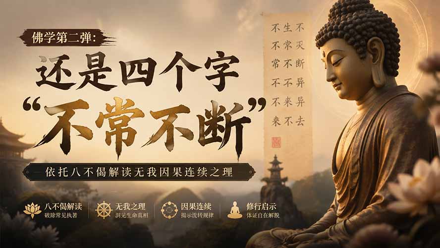付费文章：佛学第二弹：还是四个字“不常不断”依托八不偈解读无我因果连续之理亿创资源网_优质资源分享平台_一站式资源获取亿创资源网 | 优质资源分享平台_一站式资源获取