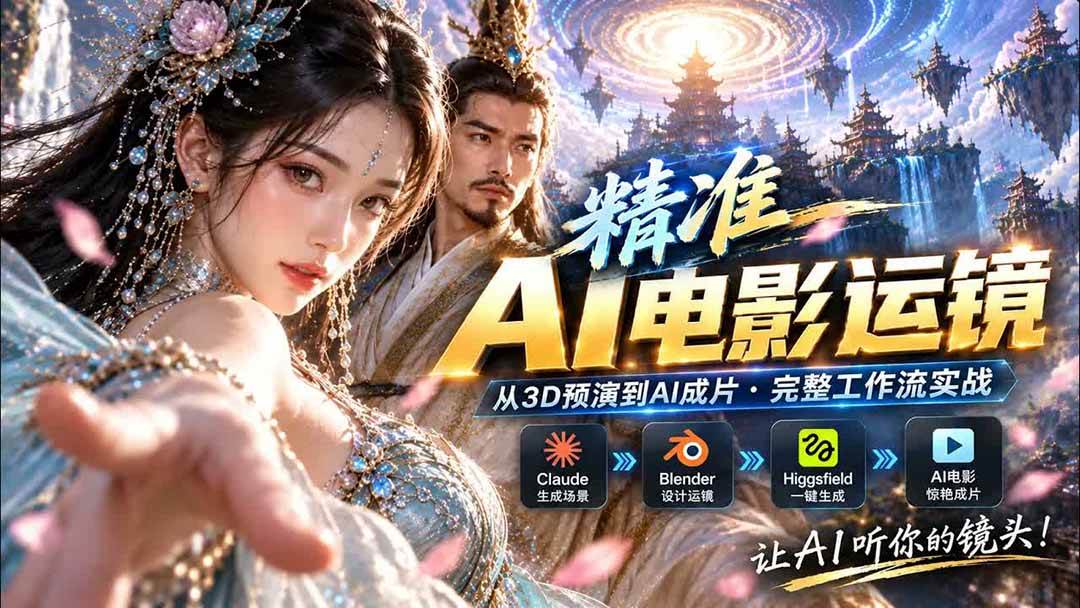 （20503期）AI视频终于能精准运镜了！Claude + Blender + Higgsfield 免费插件实测亿创资源网_优质资源分享平台_一站式资源获取亿创资源网 | 优质资源分享平台_一站式资源获取