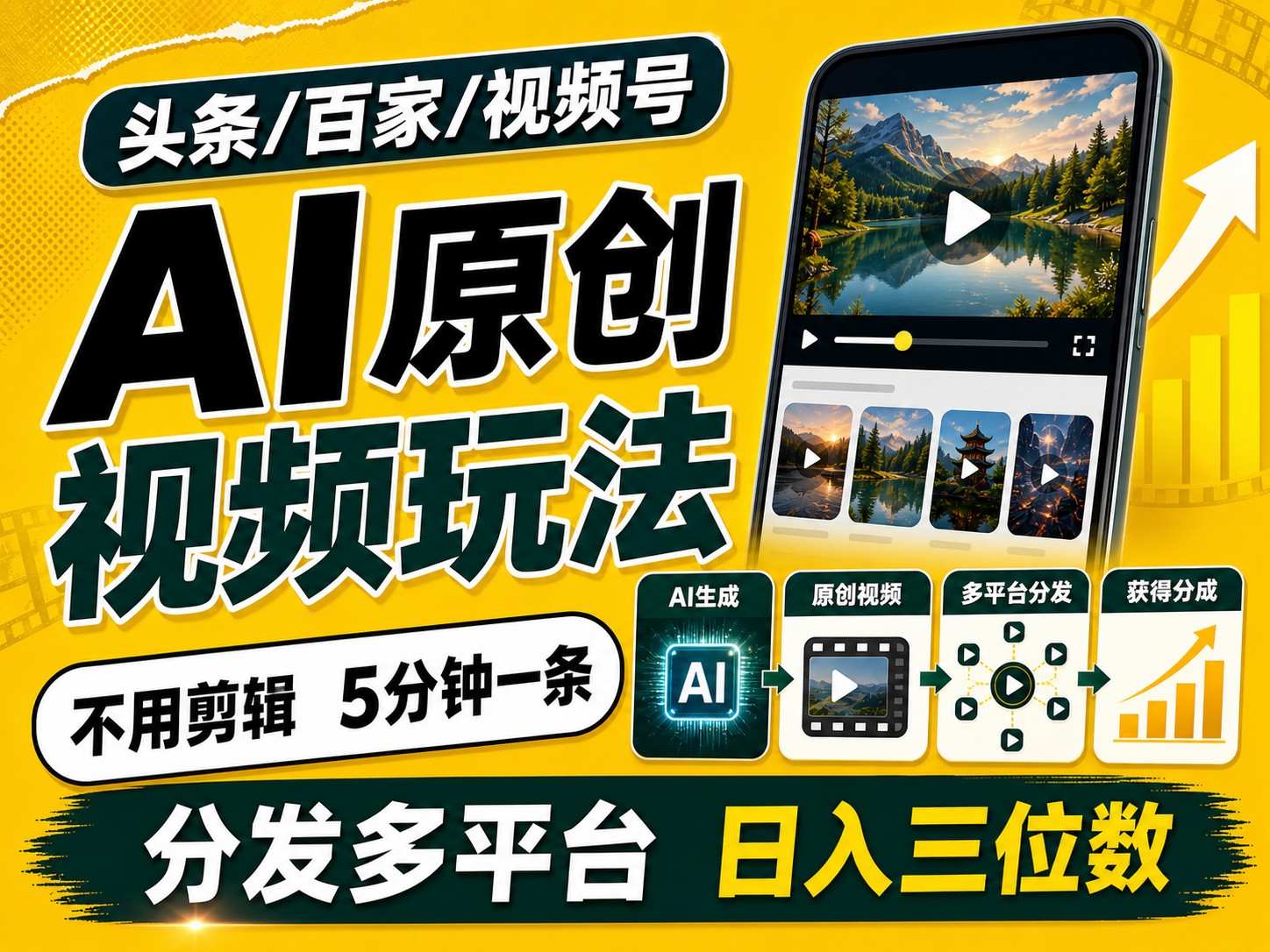 2026头条百家号升级玩法 5分钟一条原创视频 发多平台赚收亿创资源网_优质资源分享平台_一站式资源获取亿创资源网 | 优质资源分享平台_一站式资源获取