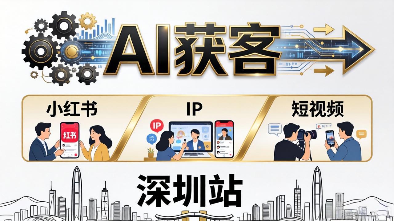 2026AI获客大课深圳站：4月17日-19日3天2夜拆透小红书+IP+短视频，老板操盘手必来亿创资源网_优质资源分享平台_一站式资源获取亿创资源网 | 优质资源分享平台_一站式资源获取
