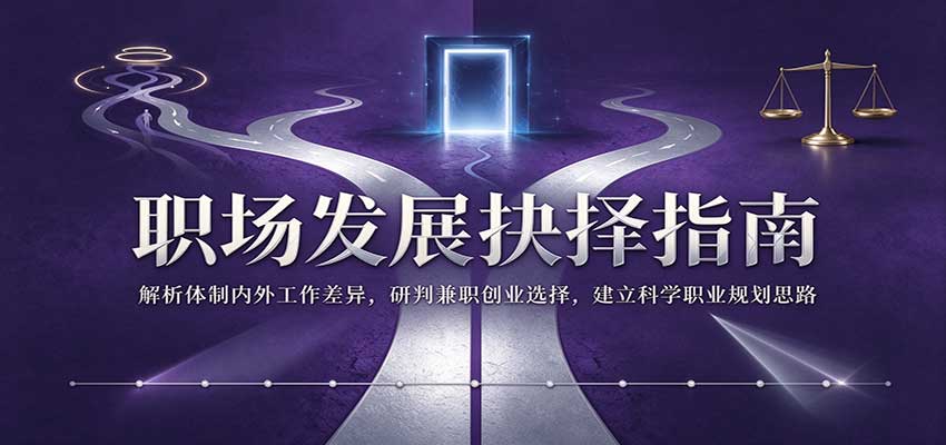 职场发展抉择指南：解析体制内外工作差异，研判兼职创业选择，建立科学职业规划思路亿创资源网_优质资源分享平台_一站式资源获取亿创资源网 | 优质资源分享平台_一站式资源获取