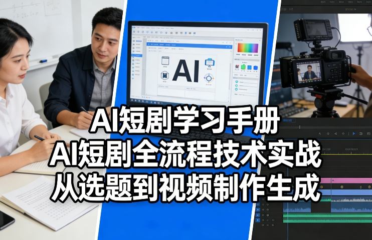 AI短剧学习手册，AI短剧全流程技术实战，从选题到视频制作生成亿创资源网_优质资源分享平台_一站式资源获取亿创资源网 | 优质资源分享平台_一站式资源获取