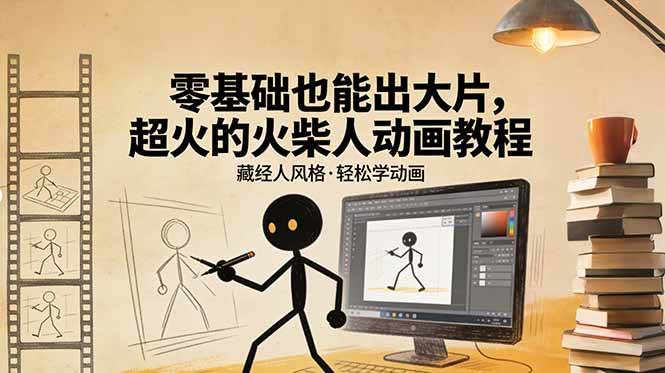 （17464期）零基础也能出大片，超火的火柴人动画教程（藏经人风格）亿创资源网_优质资源分享平台_一站式资源获取亿创资源网 | 优质资源分享平台_一站式资源获取