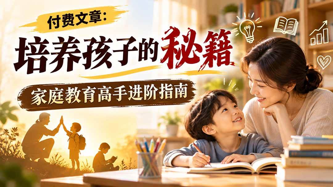 （20919期）付费文章：培养孩子的秘籍，家庭教育高手进阶指南亿创资源网_优质资源分享平台_一站式资源获取亿创资源网 | 优质资源分享平台_一站式资源获取