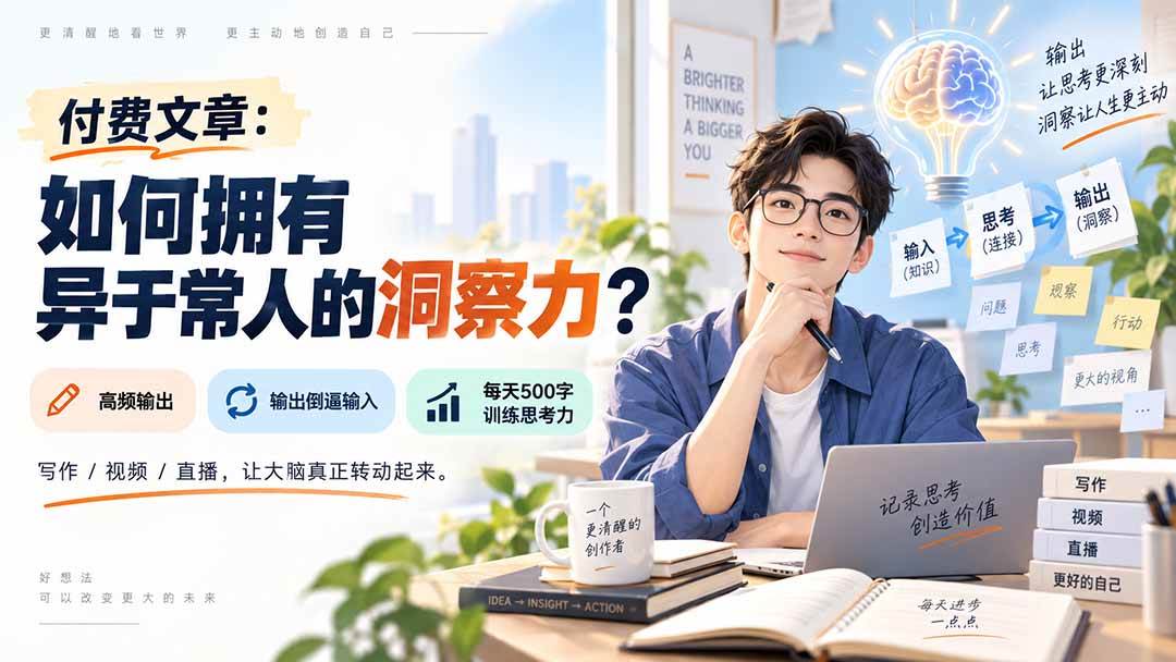 （20558期）付费文章：如何拥有异于常人的洞察力？亿创资源网_优质资源分享平台_一站式资源获取亿创资源网 | 优质资源分享平台_一站式资源获取