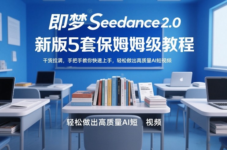 即梦Seedance2.0新版5套保姆级教程，干货拉满，手把手教你快速上手，轻松做出高质量AI短视频亿创资源网_优质资源分享平台_一站式资源获取亿创资源网 | 优质资源分享平台_一站式资源获取