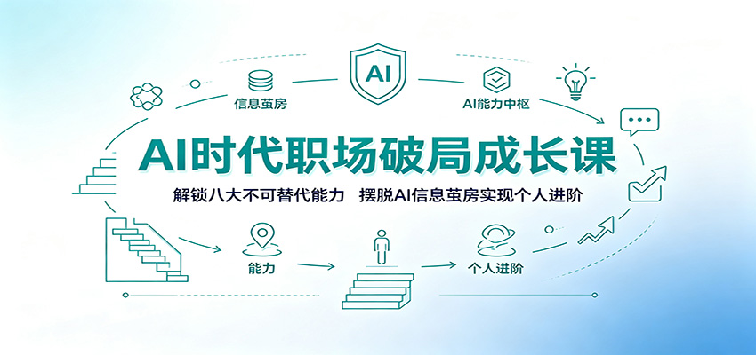 AI时代职场破局成长课：解锁八大不可替代能力，摆脱AI信息茧房实现个人进阶亿创资源网_优质资源分享平台_一站式资源获取亿创资源网 | 优质资源分享平台_一站式资源获取
