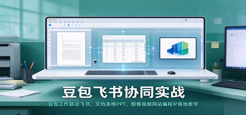 豆包飞书协同实战：豆包工作联动飞书，文档表格PPT，图像视频网站编程IP落地教学亿创资源网_优质资源分享平台_一站式资源获取亿创资源网 | 优质资源分享平台_一站式资源获取