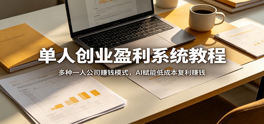 单人创业盈利系统教程：多种一人公司赚钱模式，AI赋能低成本复利赚钱亿创资源网_优质资源分享平台_一站式资源获取亿创资源网 | 优质资源分享平台_一站式资源获取
