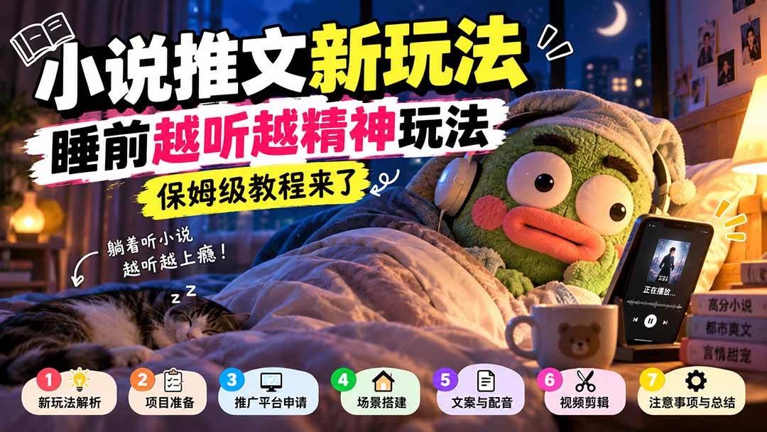 （20947期）小说推文新玩法，睡前越听越精神玩法，保姆级教程来了亿创资源网_优质资源分享平台_一站式资源获取亿创资源网 | 优质资源分享平台_一站式资源获取