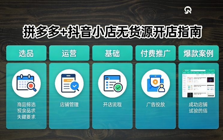 拼多多+抖音小店无货源开店，包括：选品、运营、基础、付费推广、爆款案例等(更新26年3月)亿创资源网_优质资源分享平台_一站式资源获取亿创资源网 | 优质资源分享平台_一站式资源获取