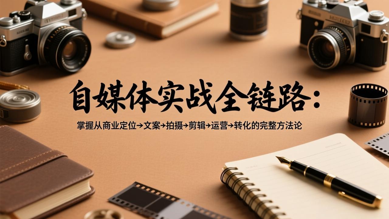 自媒体实战全链路：掌握从商业定位→文案→拍摄→剪辑→运营→转化的完整方法论亿创资源网_优质资源分享平台_一站式资源获取亿创资源网 | 优质资源分享平台_一站式资源获取