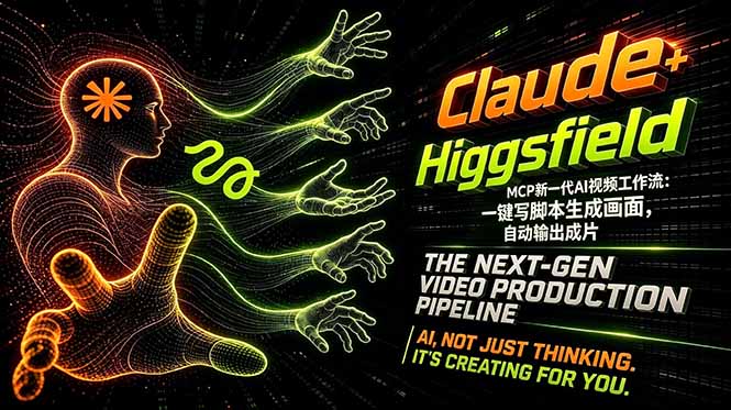 Claude+Higgsfield MCP新一代AI视频工作流：一键写脚本生成画面，自动输出成片亿创资源网_优质资源分享平台_一站式资源获取亿创资源网 | 优质资源分享平台_一站式资源获取