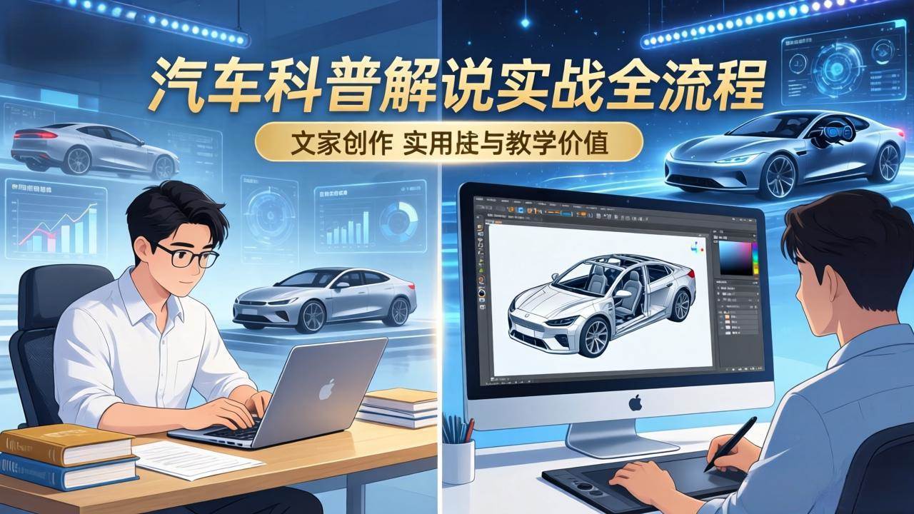 (17665期)抖音汽车科普解说实战:文案+动画+画面处理+去水印全流程,打造专业汽车科普视频亿创资源网_优质资源分享平台_一站式资源获取亿创资源网 | 优质资源分享平台_一站式资源获取